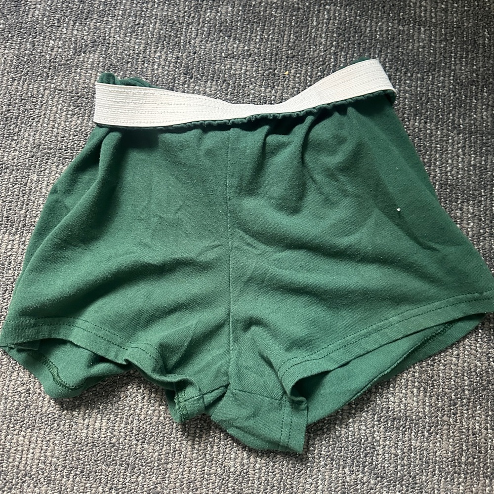 Green cheer shorts